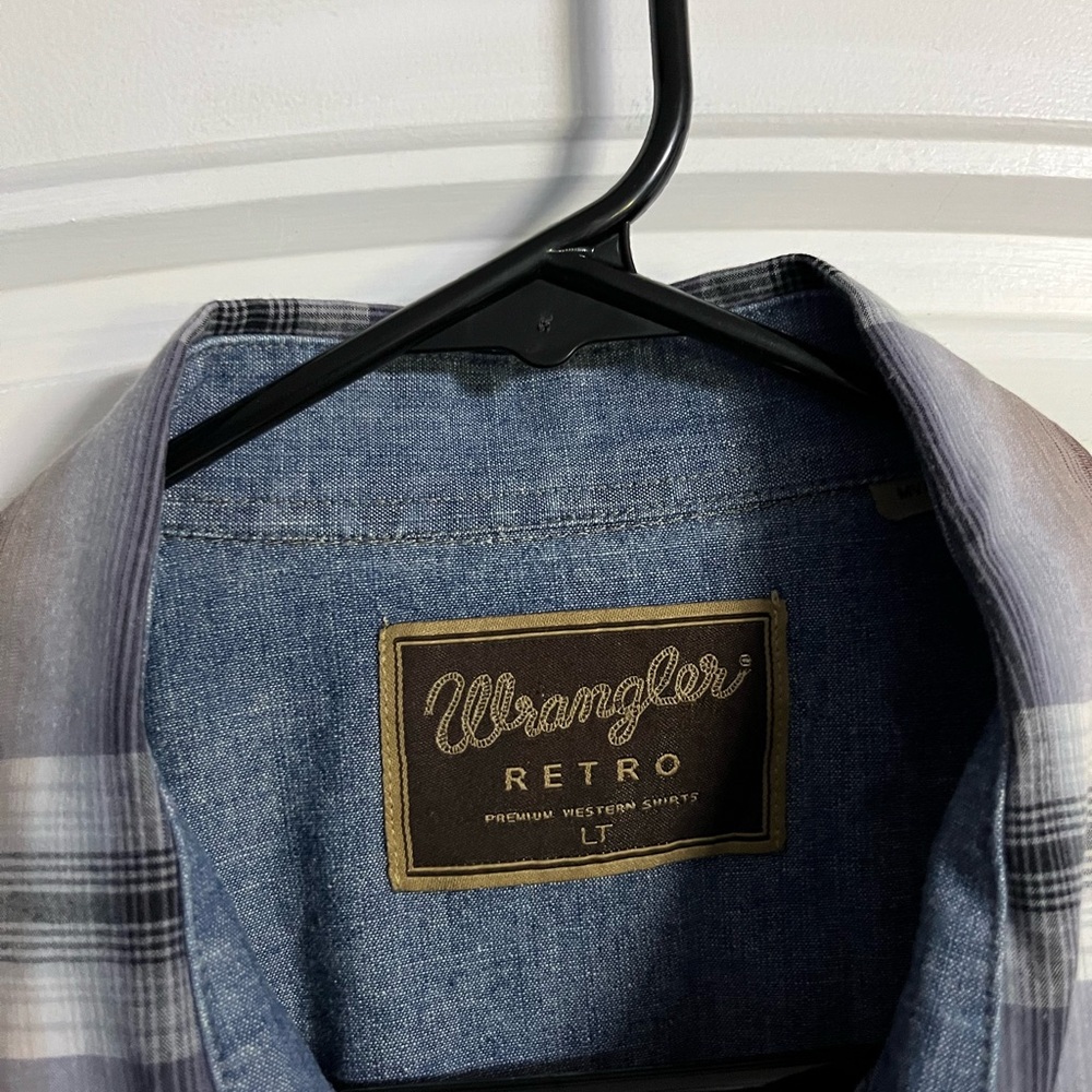 Wrangler Retro Plaid Shirt men’s Large Tall - Picture 2 of 8
